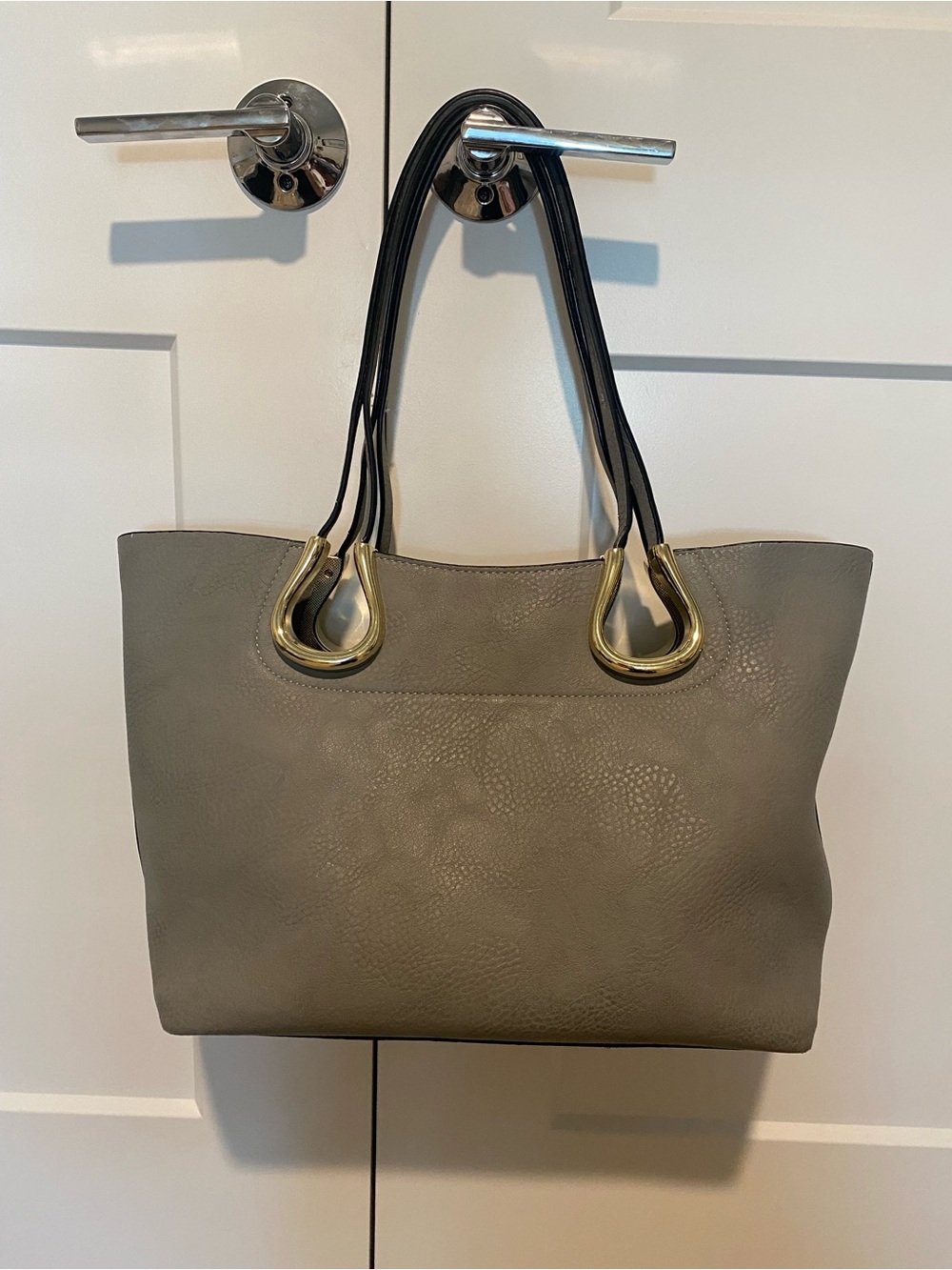 Imoshion Gray Tote w/Gold Accent + bonus bag